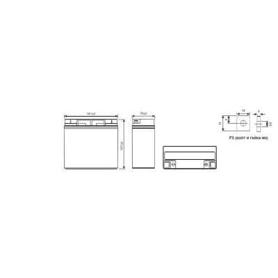 Аккумуляторная батарея WBR HRL 1280W