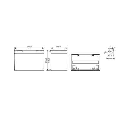 Аккумуляторная батарея WBR HRL 12330W